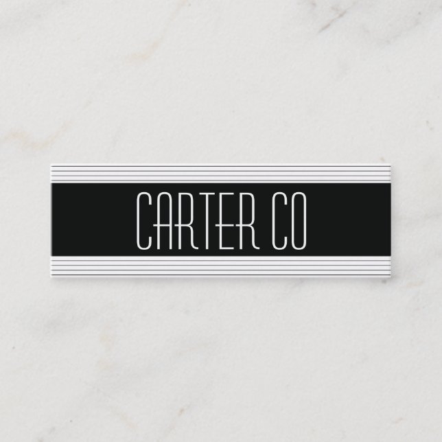 Horizontale Linien Mini Visitenkarte (Vorderseite)