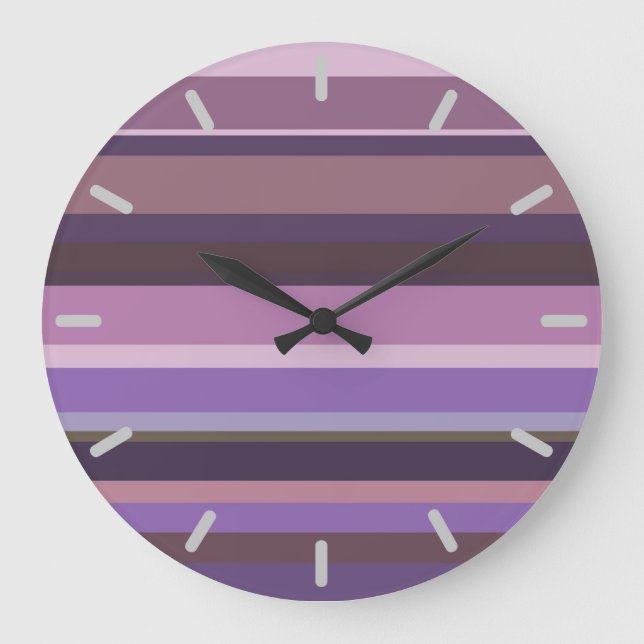 Horizontale Mauve Große Wanduhr (Vorderseite)