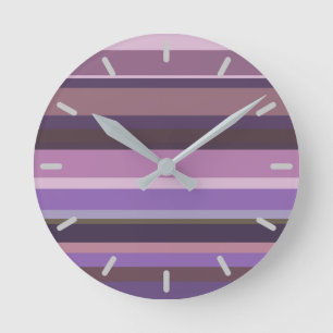 Horizontale Mauve Runde Wanduhr