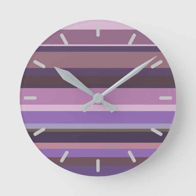 Horizontale Mauve Runde Wanduhr (Vorderseite)