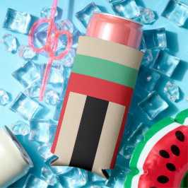 Horizontale mehrfarbige vertikale Streifen Selters Dosenkühler