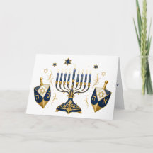 Horizontale Menora mit Dreidel-Design