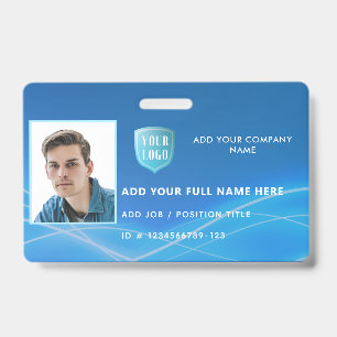 Horizontale Mitarbeiter-Foto-ID mit Logo Ausweis
