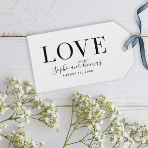 Horizontale moderne elegante Hochzeit Liebe Geschenkanhänger