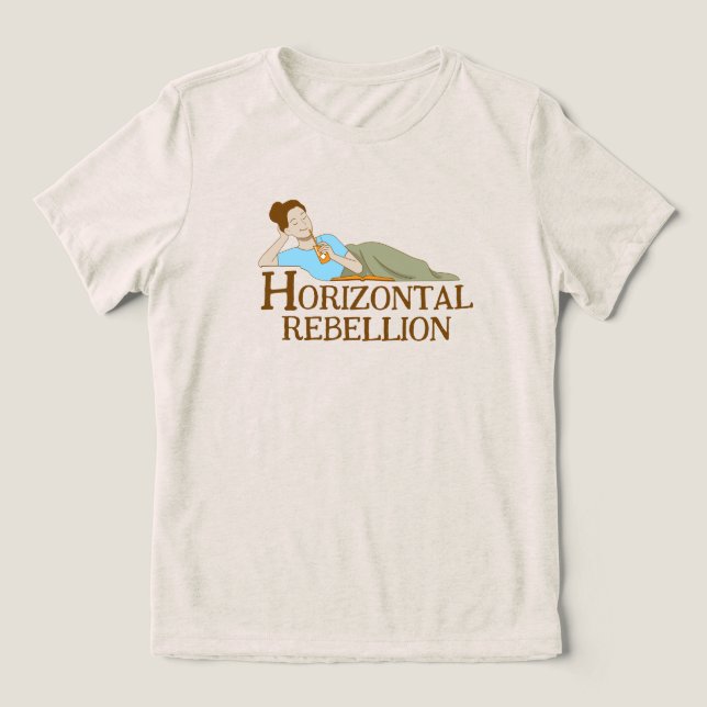 Horizontale Rebellion Benutzerdefinierter Text  Tri-Blend Shirt (Design Vorderseite)