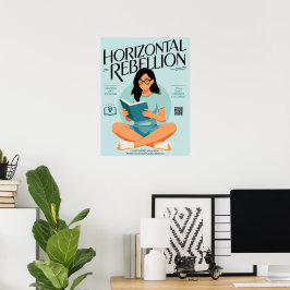 Horizontale Rebellion – Leises feministisches Lese Poster
