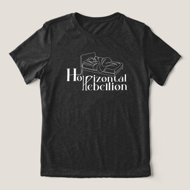 Horizontale Rebellionslinie Tri-Blend Shirt (Design Vorderseite)