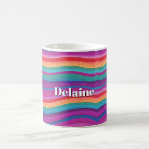 Horizontale Regenbogenstreifen Kaffeetasse