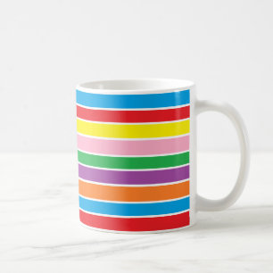 Horizontale Regenbogenstreifen Kaffeetasse