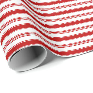 Horizontale rote und weiße Candy Stripe (kleine Sk Geschenkpapier