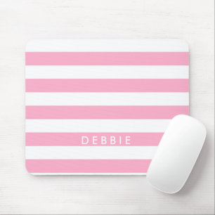 Horizontale Streifen aus individuelle Name, rosa u Mousepad