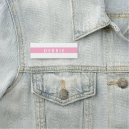 Horizontale Streifen aus individuelle Name, rosa u Namensschild