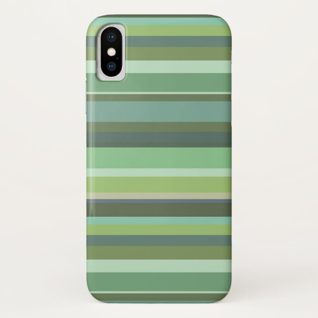 Horizontale Streifen aus Olivengrün Case-Mate iPhone Hülle (Rückseite)