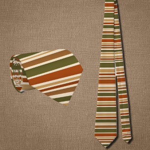 horizontale Streifen im Retro-Herbstlook  Krawatte
