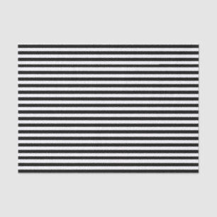 Horizontale Streifen in Schwarz und Weiß Seidenpapier