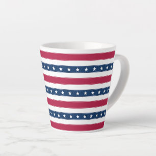 Horizontale Streifen mit Sternen Patriotisch Milchtasse
