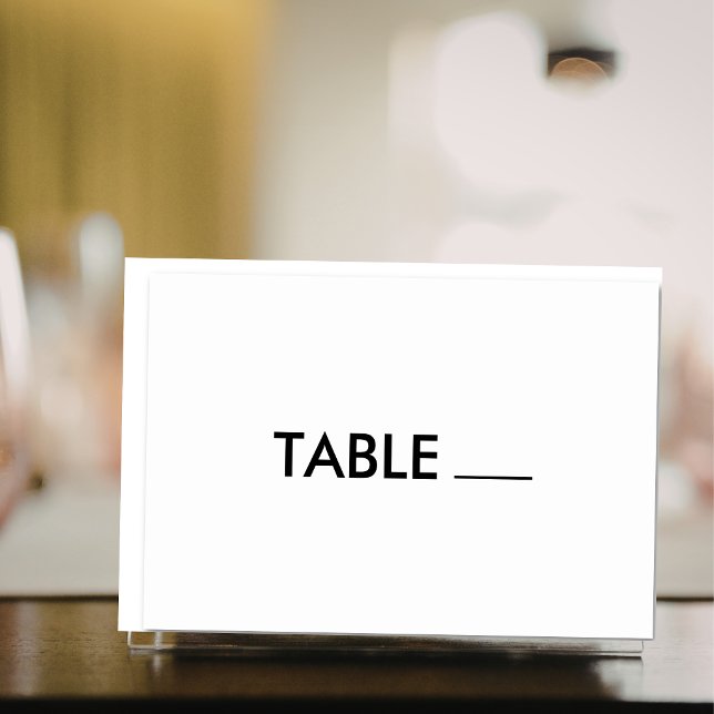 Horizontale Tischnummer (Horizontal Celebration General Table Number Card)