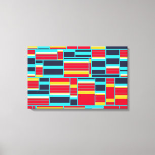 Horizontale und vertikale Streifen Leinwanddruck