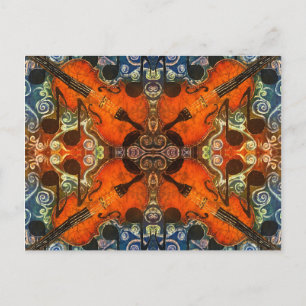 Horizontale Vorlage für die Postkarte von Fiddle4