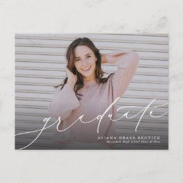 Horizontaler Abschluss mit elegantem Skript Einladungspostkarte