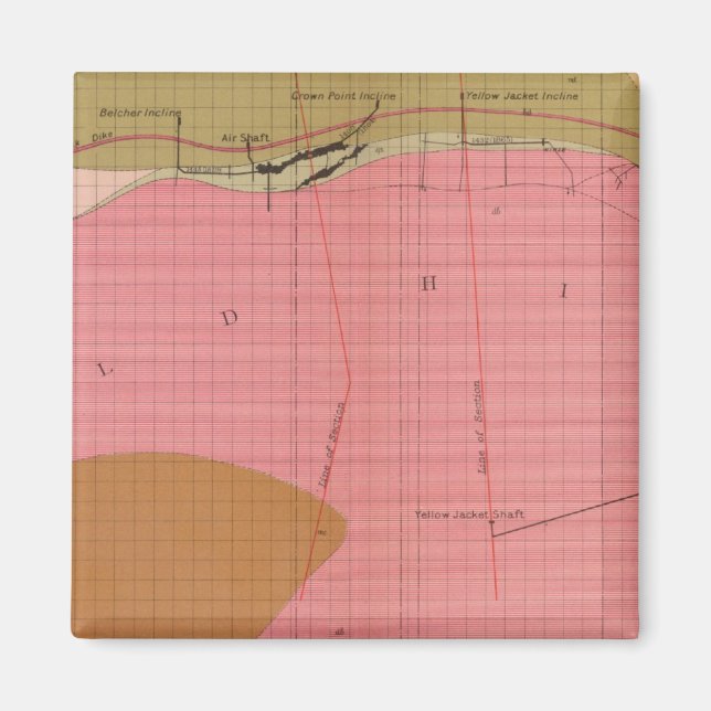 Horizontaler Abschnitt der Comstock Lode South Magnet (Vorne)