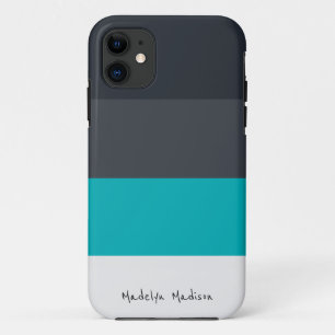 Horizontaler Farbblock Schwarz & Grau Case-Mate iPhone Hülle