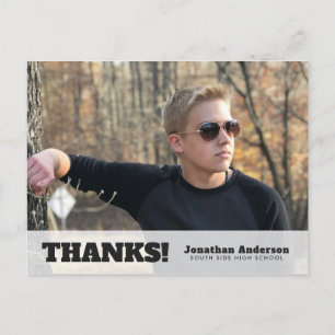 Horizontaler Foto Abschluss Vielen Dank Postkarte