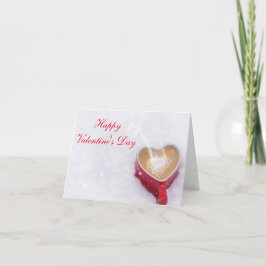 Horizontaler "glücklicher Valentinstag-" Kakao im Feiertagskarte