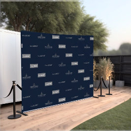 Horizontaler Hintergrund für das blaue drei Logo i Wandteppich