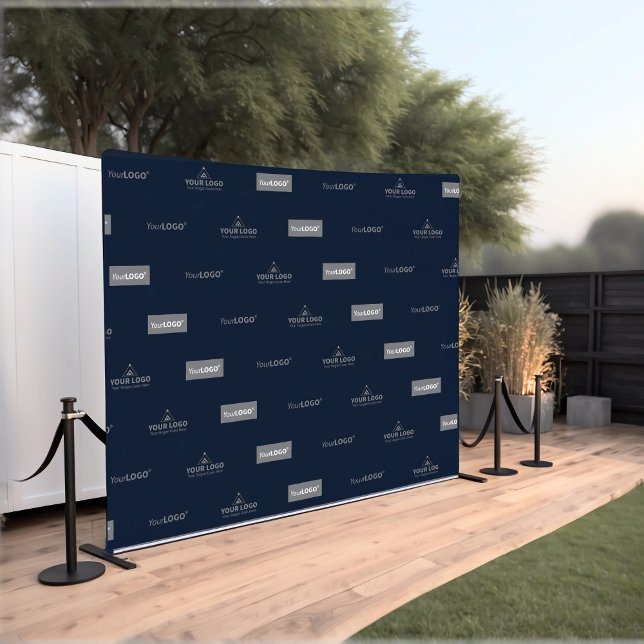 Horizontaler Hintergrund für das blaue drei Logo i Wandteppich (Blue Photo Backdrop)