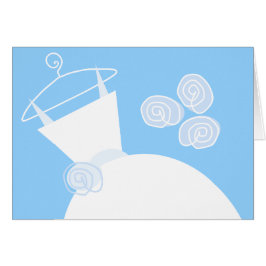 Horizontaler Hochzeitsgown-Blauer Text