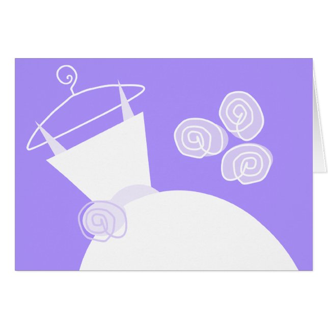 Horizontaler Hochzeitsgown-Lila Text (Vorderseite (Horizontal))