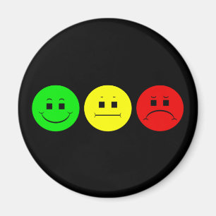 Horizontaler schwermütiger Stoplight-linkes Grün Magnet