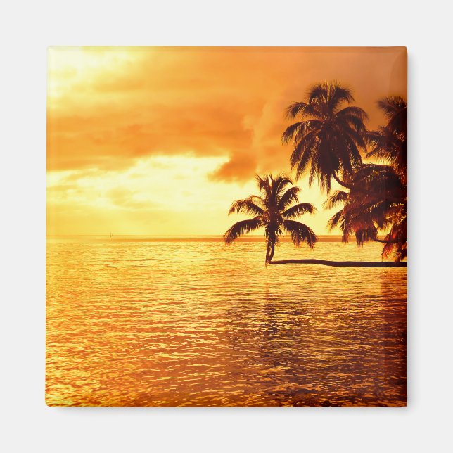 Horizontaler Sonnenuntergangsmagnet Magnet (Vorne)
