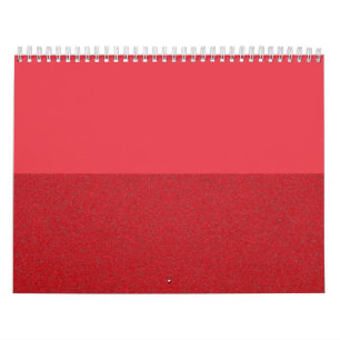Horizontaler Split Tomato Red Wall Kalender - Cust