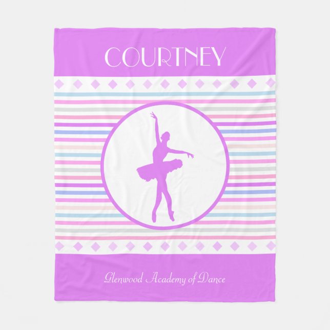 Horizontaler Streifen-Ballerina-Tänzer mit Fleecedecke (Vorderseite)