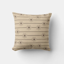 Horizontaler Streifen Brown Khaki Blume Y2K Muster