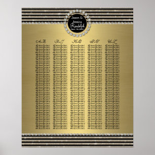 Horizontaler Streifen - Sitzplan für den Empfang Poster