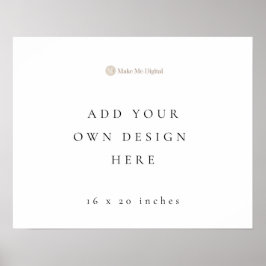 Horizontales 20x16-Zoll-Poster-Zeichen Poster