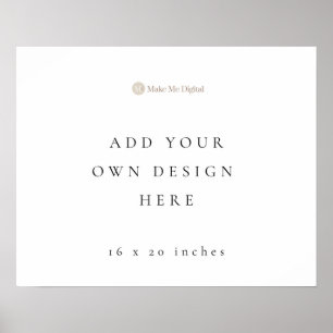 Horizontales 20x16-Zoll-Poster-Zeichen Poster