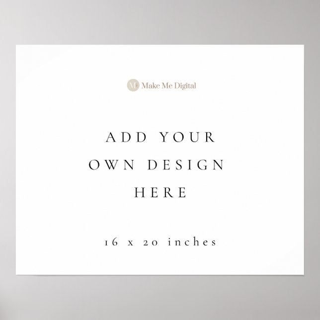 Horizontales 20x16-Zoll-Poster-Zeichen Poster (Vorne)