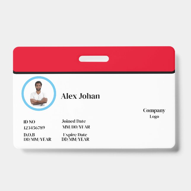 Horizontales Abzeichen Ausweis (Vorderseite)