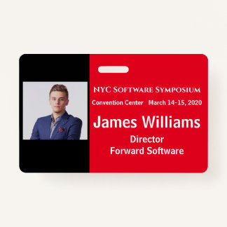 Horizontales Abzeichen Rot, Weiß, Schwarz Ausweis