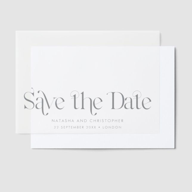 Horizontales Art Deco Save the Date Overlay (Versetzt)