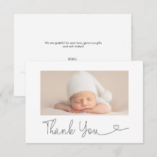 Horizontales Baby-Foto Danke Herz Baby Shower