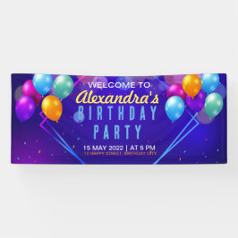 Horizontales Banner der Geburtstagspartei