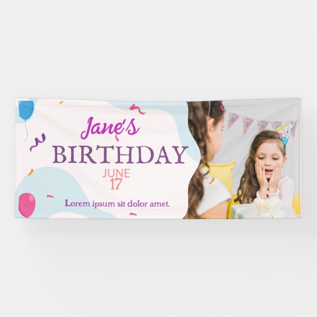 Horizontales Banner für niedliche und moderne Gebu (Horizontal)