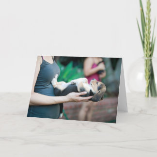 Horizontales Beagle Baby Karte