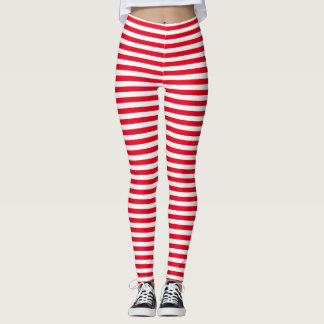 Horizontales Candycane Streifen-Muster Leggings