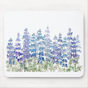 Horizontales Feld für lila Lupin-Blume Mousepad